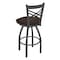 Holland Bar Stool Co 25" Swivel Counter Stool, Pewter Finish, Rein Coffee Seat 82025PW025 - alternate 4